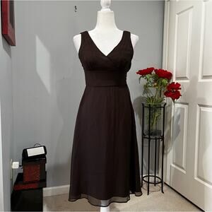 NEW J. Crew Silk Ruffle V Neck Fit Flare Banded Ribbed Sleeveless Midi Dress 2